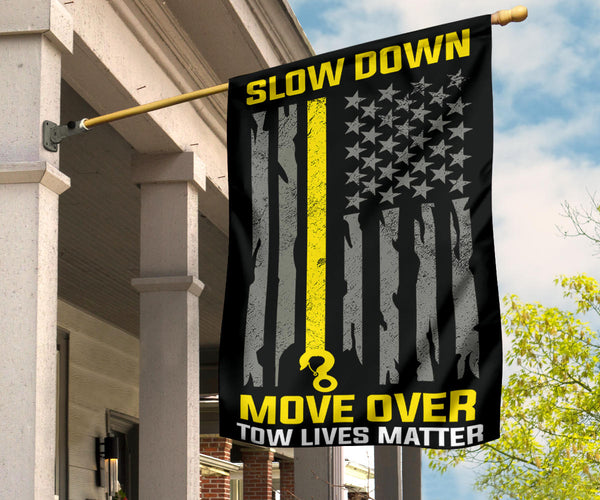 slow down move over flag