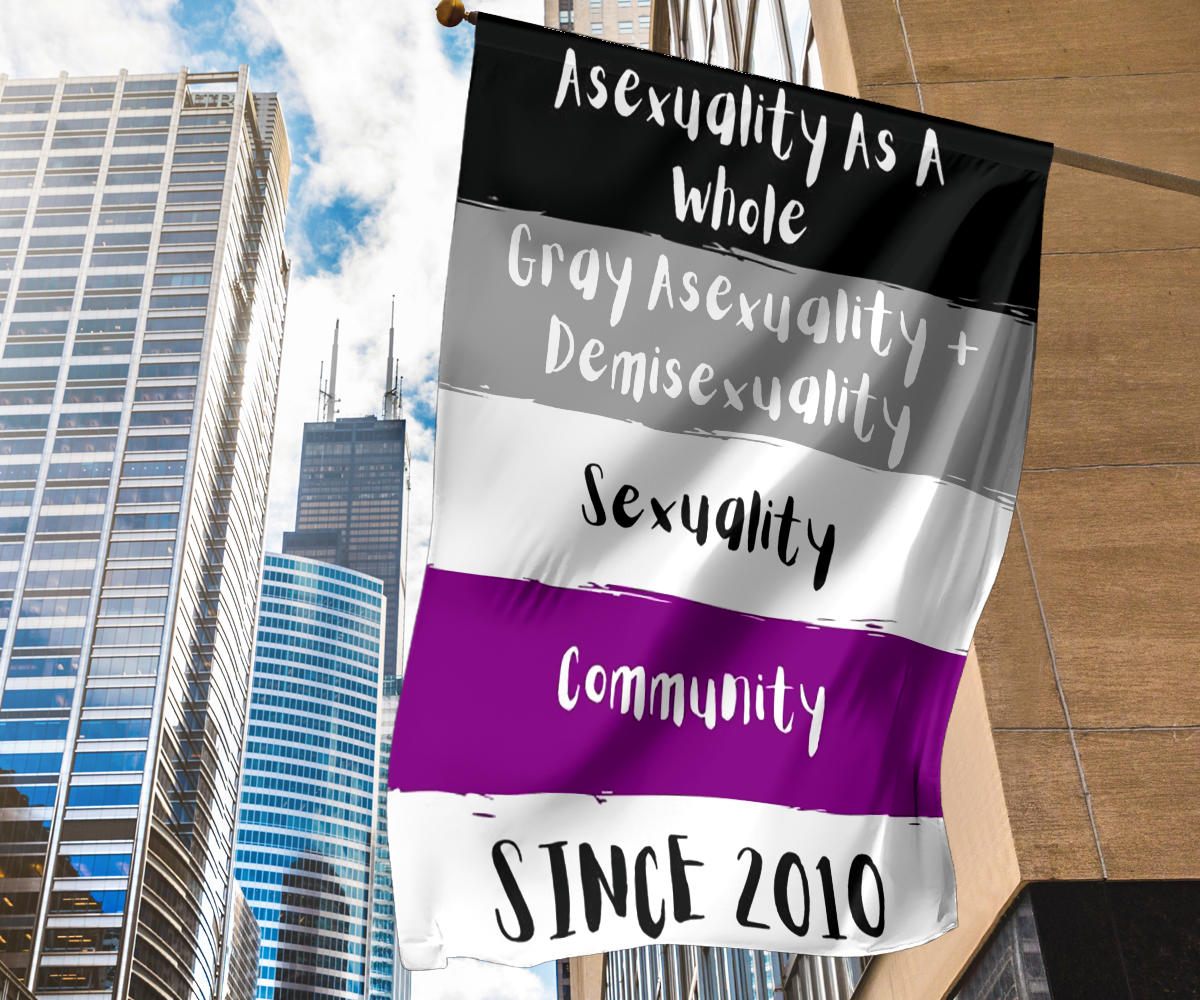 Asexual Flag Asexuality Community Since 2010 International Asexuality 