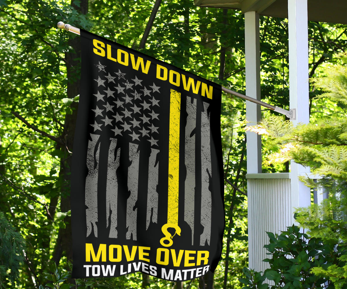 slow down move over flag