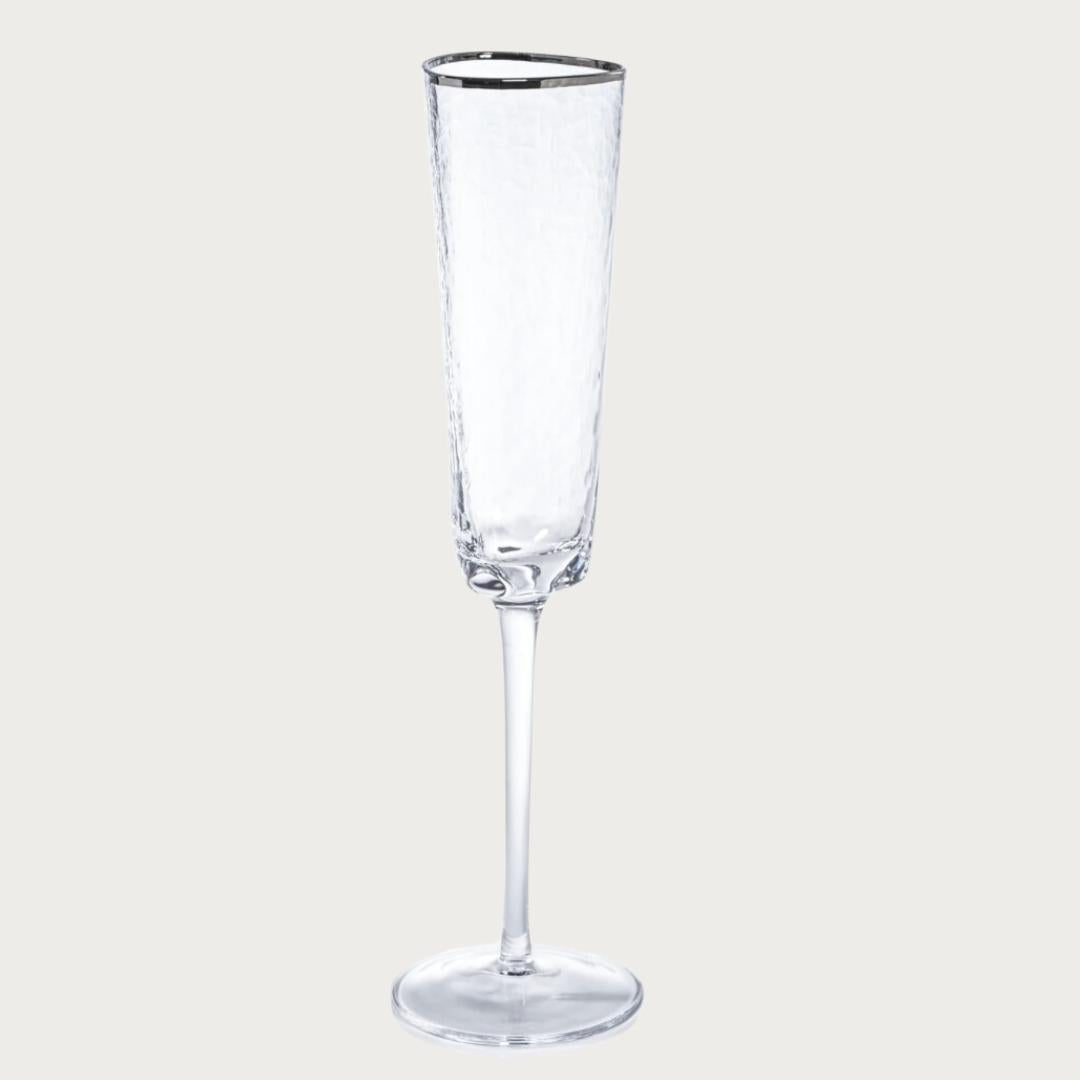 Aperitivo Platinum Rim Champagne Flutes (Set of 2)