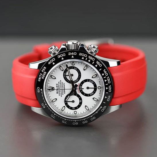 rolex red rubber strap