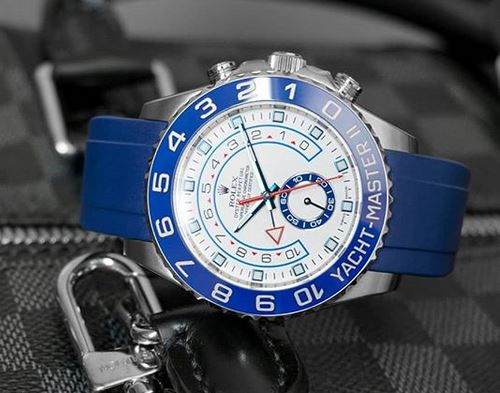 yacht master ii rubber strap