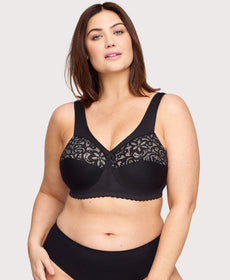 Bras for Women Full Coverage No Underwire Bra High Support Large Bust Bras  Adjustable Straps Bras Lace Wirefree Bras, Black, Medium : :  Clothing, Shoes & Accessories