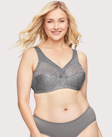 Glamorise Women's Plus Size MagicLift Moisture Control Bra Wirefree #1064