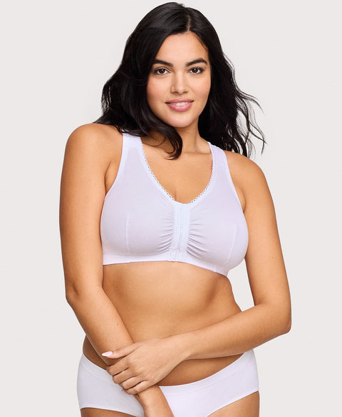 Front-Closure Cotton T-Back Comfort Bra