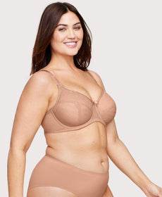 Glamorise Full Figure Lace Comfort Wonderwire Underwire Bra 9855