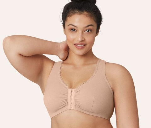 Women Post Surgery Front Fastening Sports Bra With Wide Back