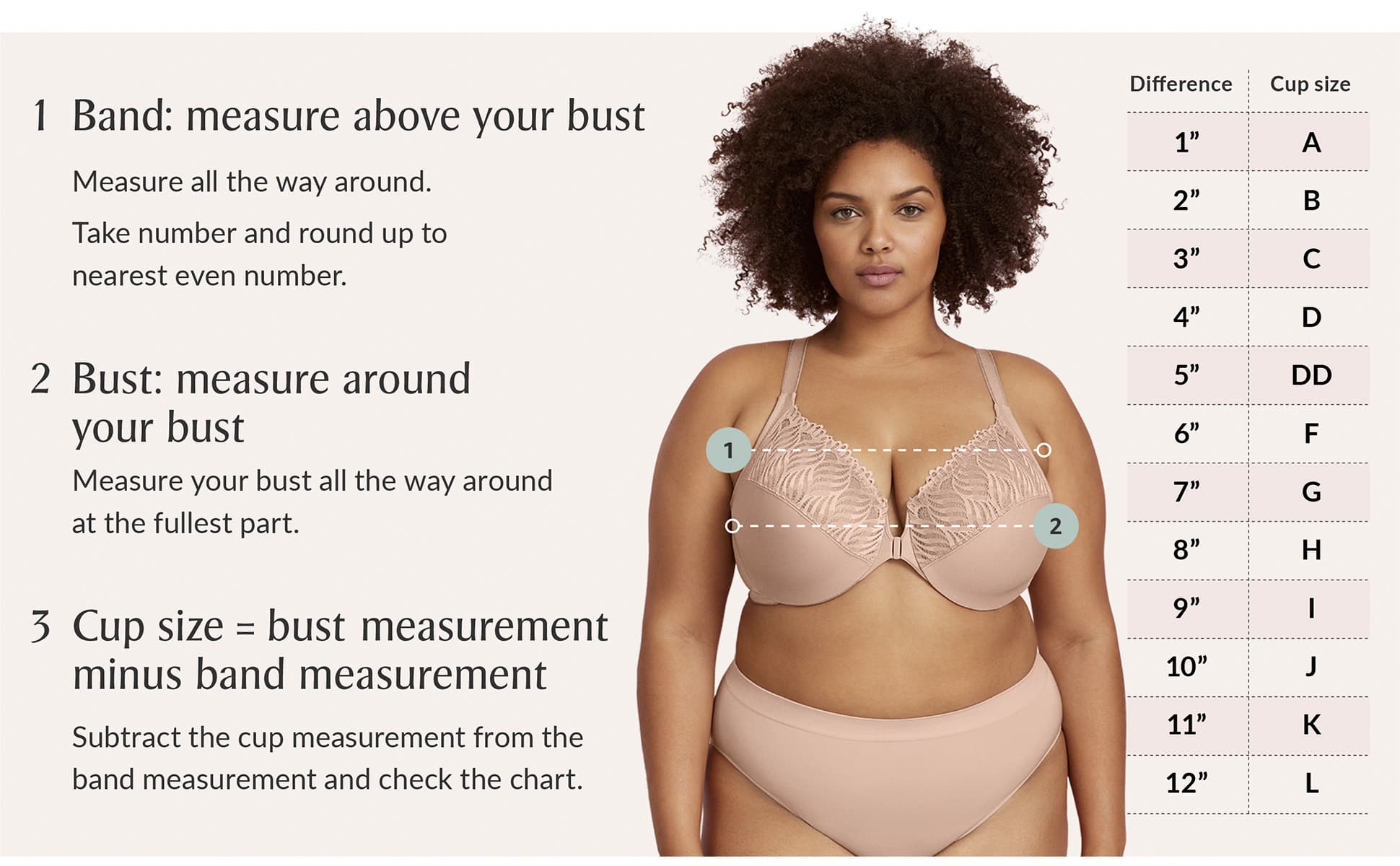 bra size chart - Google Search  Bra size charts, Bra size calculator, Measure  bra size