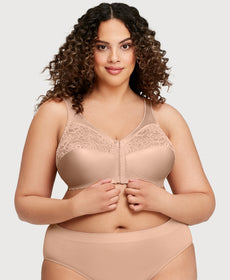 Glamorise Womens Magiclift Front-closure Support Wirefree Bra 1200 Blush :  Target