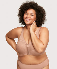  Womens Front Closure Bras Seamless Plus Size Plunge