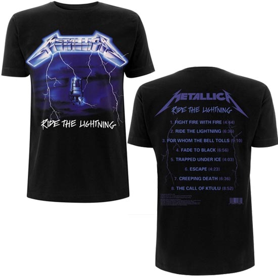 T-Shirt - Metallica - Ride The Lightning - Tracks | Rock, Heavy Metal, Punk