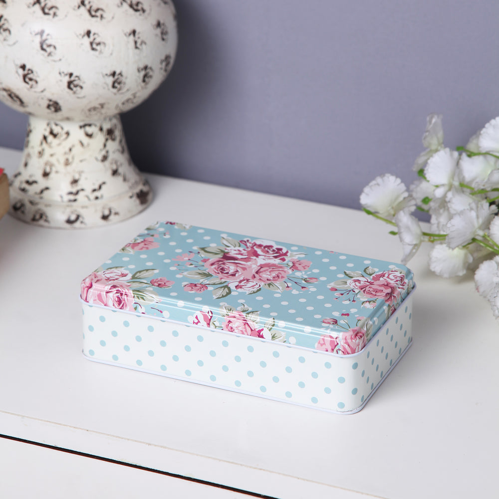 floral tin box