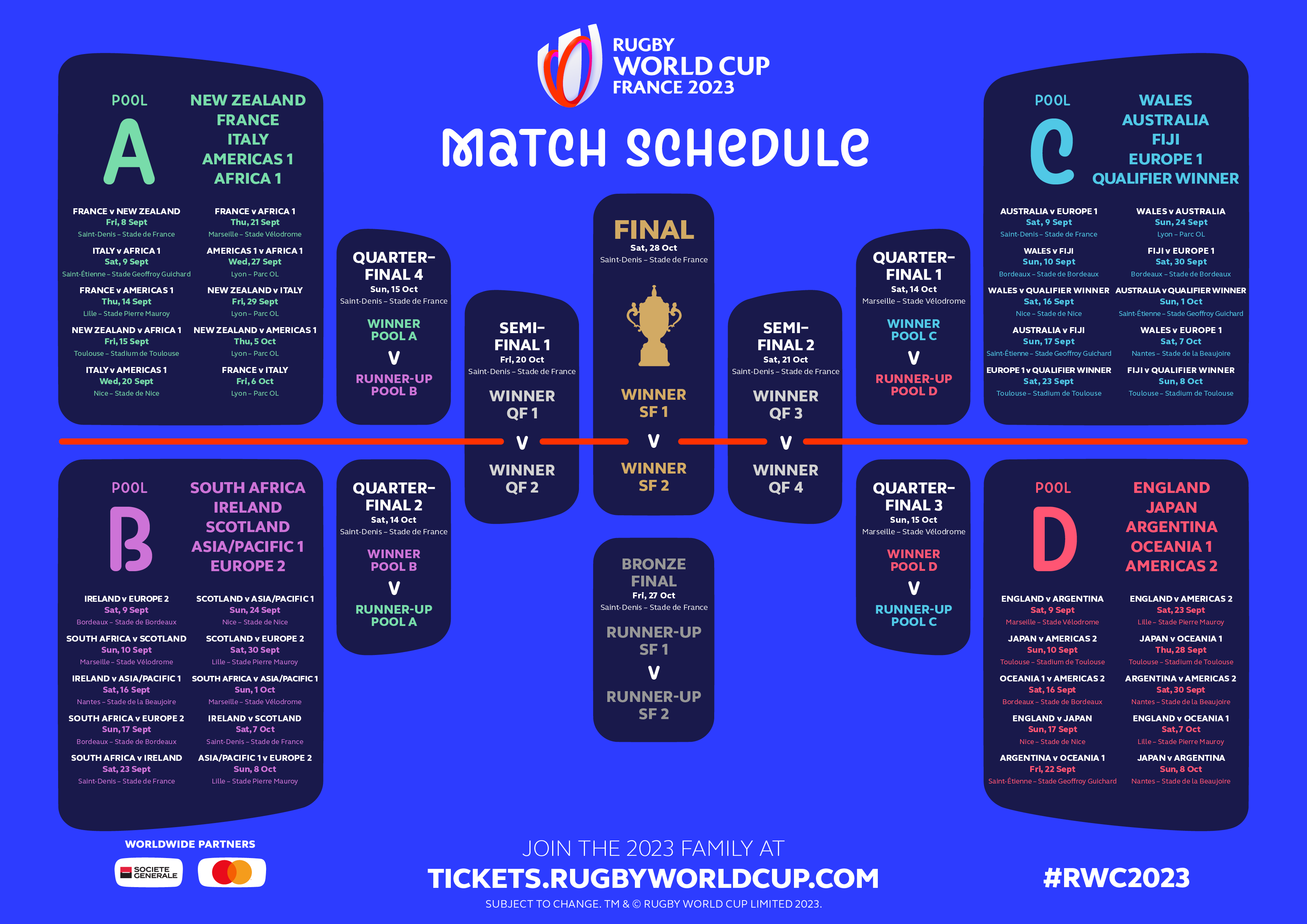 Rugby World Cup 2023 Match Scheduled Announced Gilbert Rugby