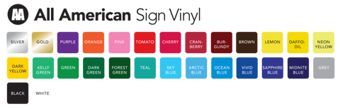 Sign Vinyl Colors