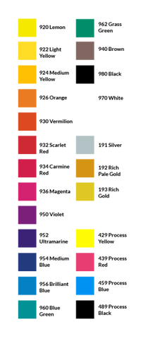 Tampastar TPR Color Chart