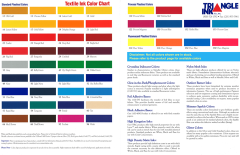 Triangle Sta-True Low Bleed Plastisol Ink - Quart