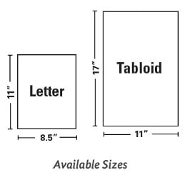 iColor Presto! Solid Finish 'A' Transfer Media Available Sizes: Letter(11x8.5), Tabloid(17x11)