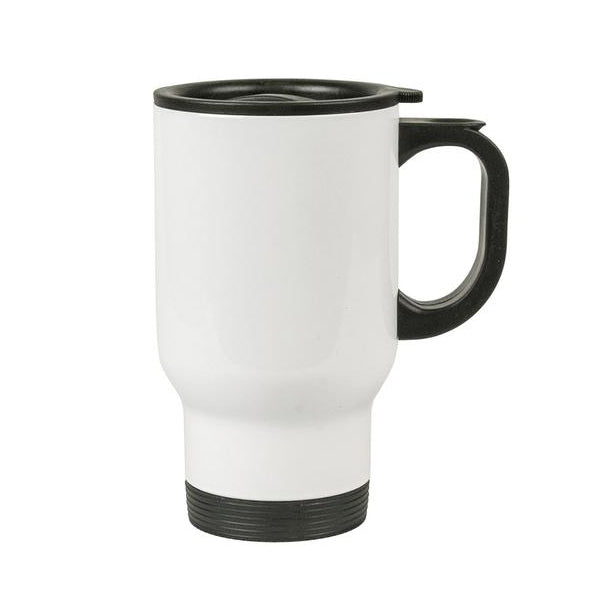 target white travel mug
