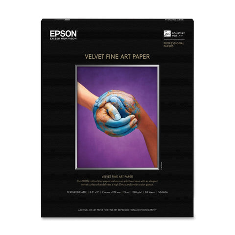 Epson S041599 30 x 40 White Enhanced Matte Wide Format Inkjet Posterboard  - 5/Pack