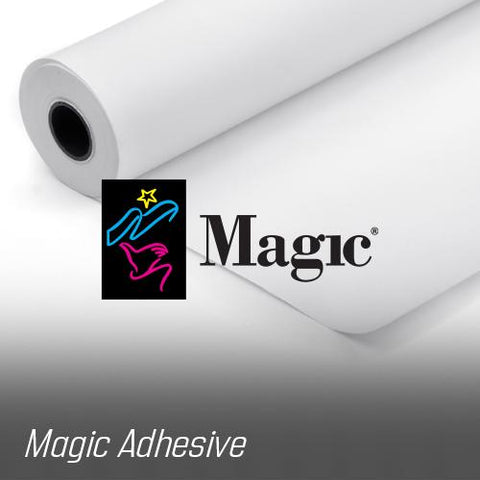 54 x 150' Roll - 3.2 Mil Permanent Adhesive Gloss White - 3'' Core
