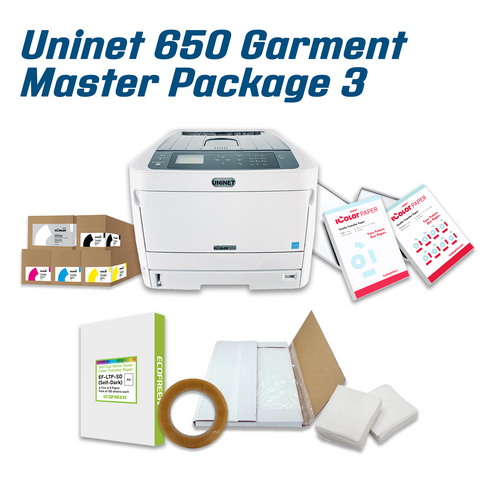 White and Color Laser Printer for Laser Heat Transfers, Uninet 650 11x17 A3  White Toner Laser T Shirt Transfer Printer