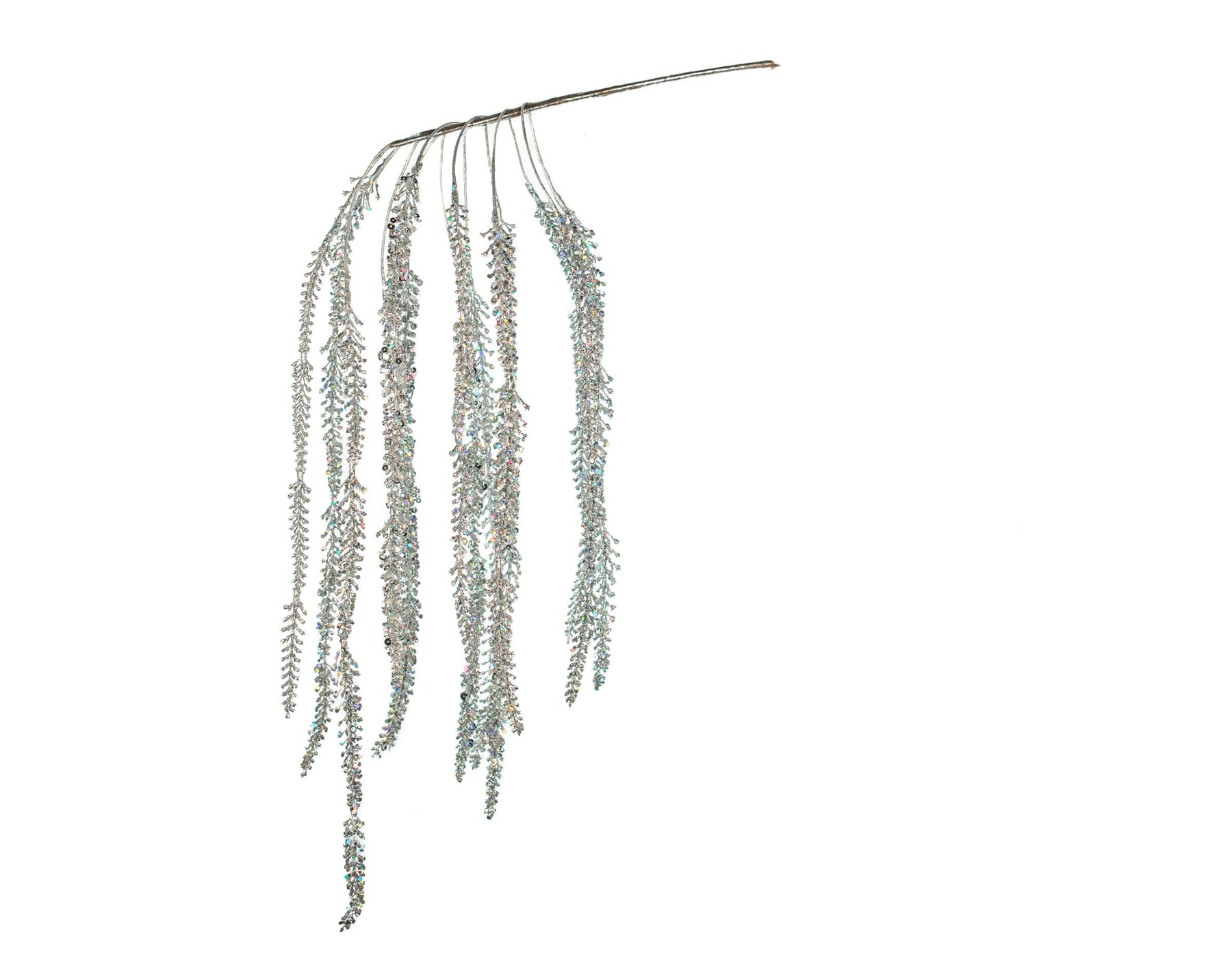 32" SILVER GLITTER HANGING BRANCH SET OF 6