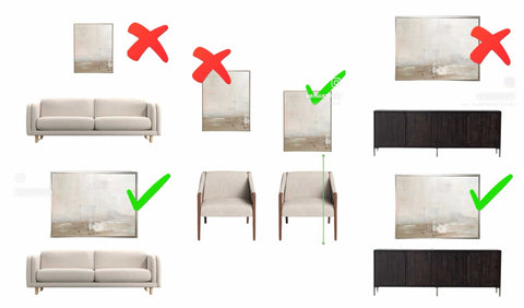 comment poser un tableau avec meuble Maroc