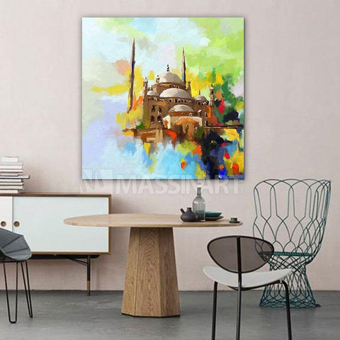 tableau istanbul mosqué turquie, salon marocain salon islamique décoration islamique