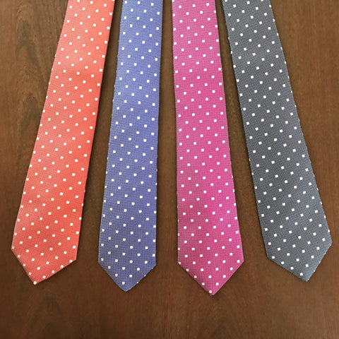 Handmade polka dot neckties