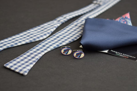 Bowtie, cufflink and pocket square