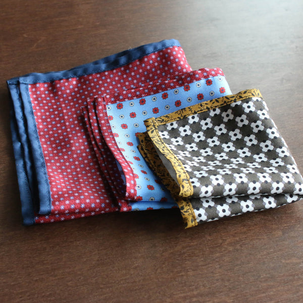 various handmade square pockets