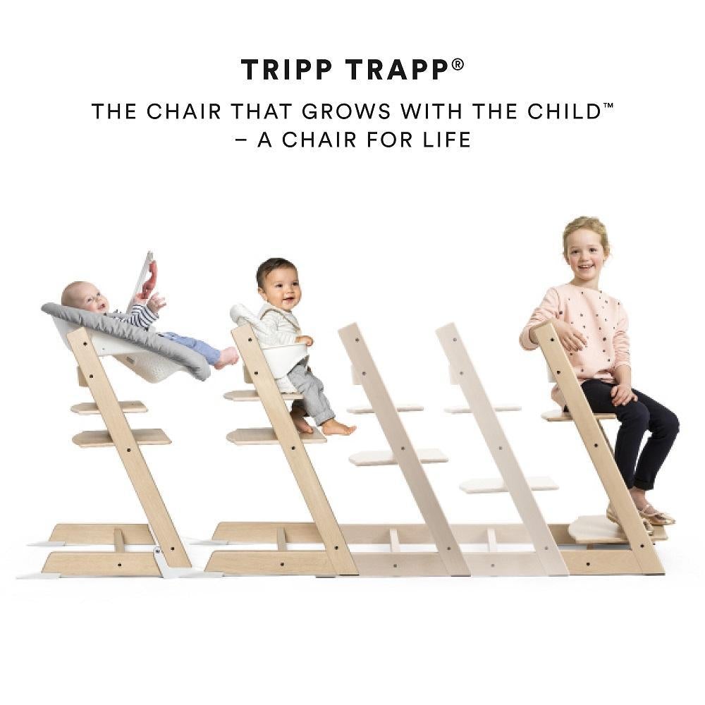 tripp trapp high chair and cushion with stokke tray