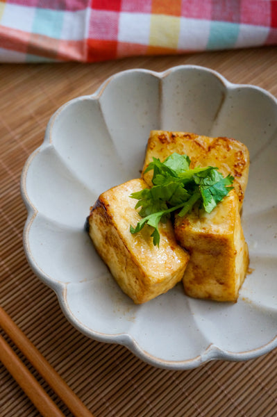 RECIPE: Tofu Steaks with Garlic Butter Soy Sauce