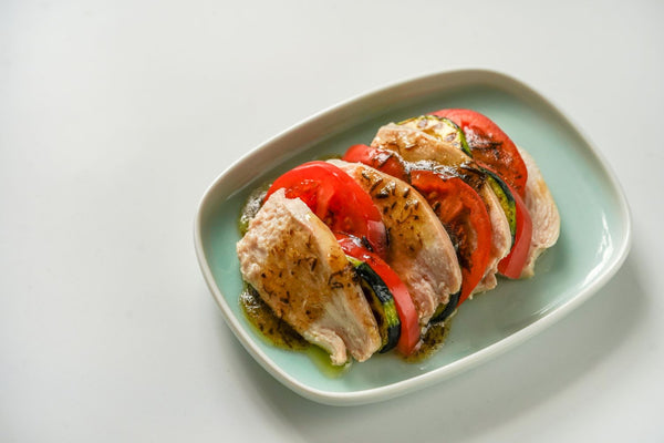 Mozuku Soy Sauce Chicken Caprese Salad