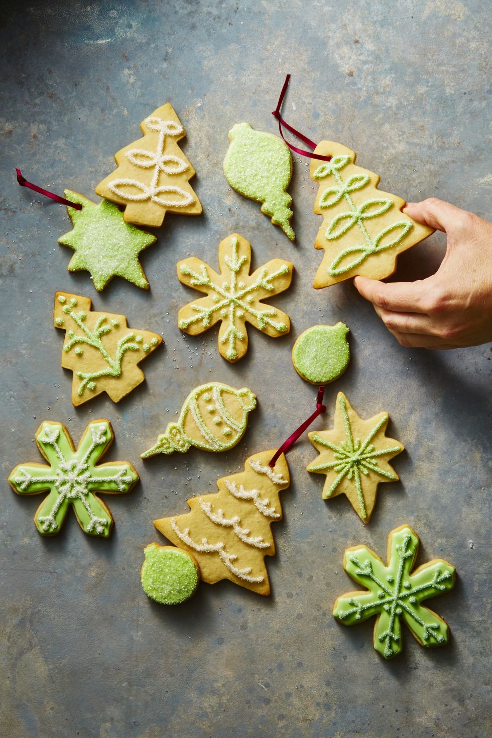 Image of Christmas biscuits which are being used as decorations