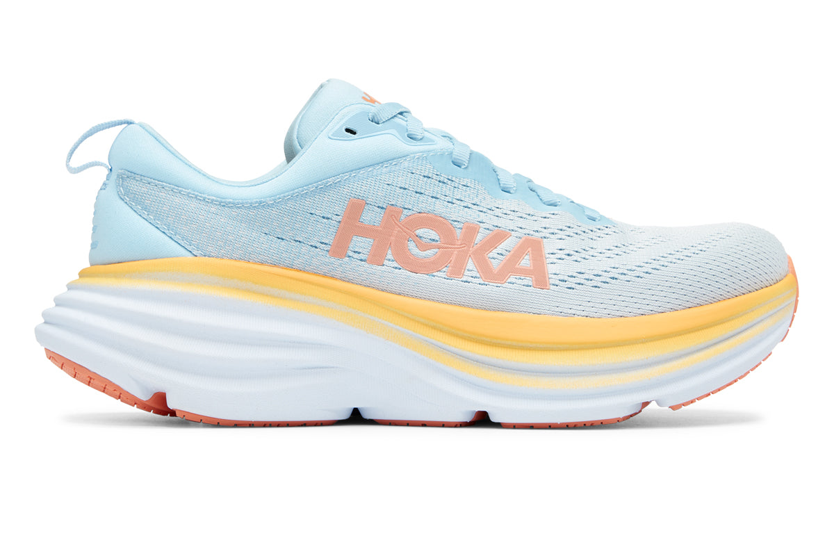 Hoka Bondi 8 D Blanc De Blanc / Sunlit Ocean Womens