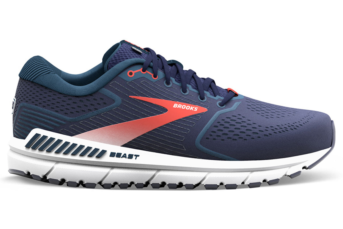 Brooks Beast 20 2E Pearl/black/red Mens