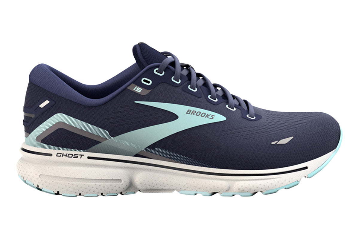 Womens Brooks Running Ghost 15 in Spa Blue/Neo Pink/Copper