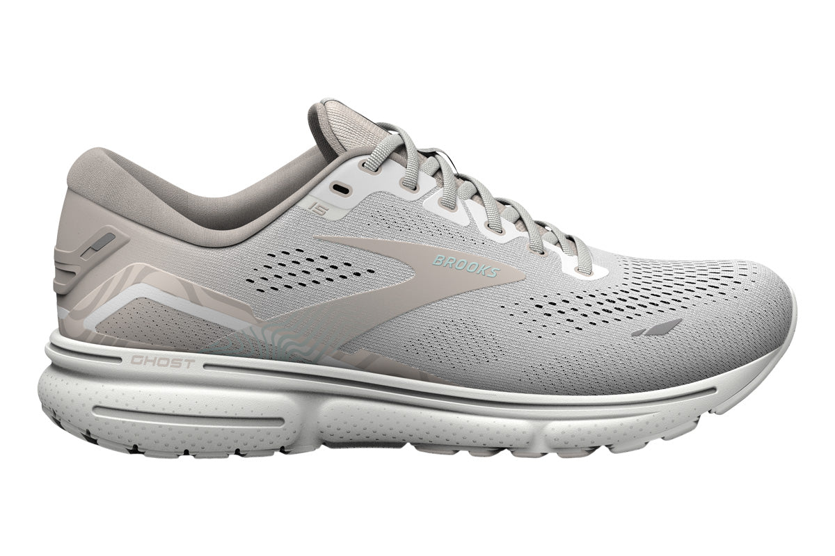 Brooks Ghost 15 B Oyster/Alloy/White Womens