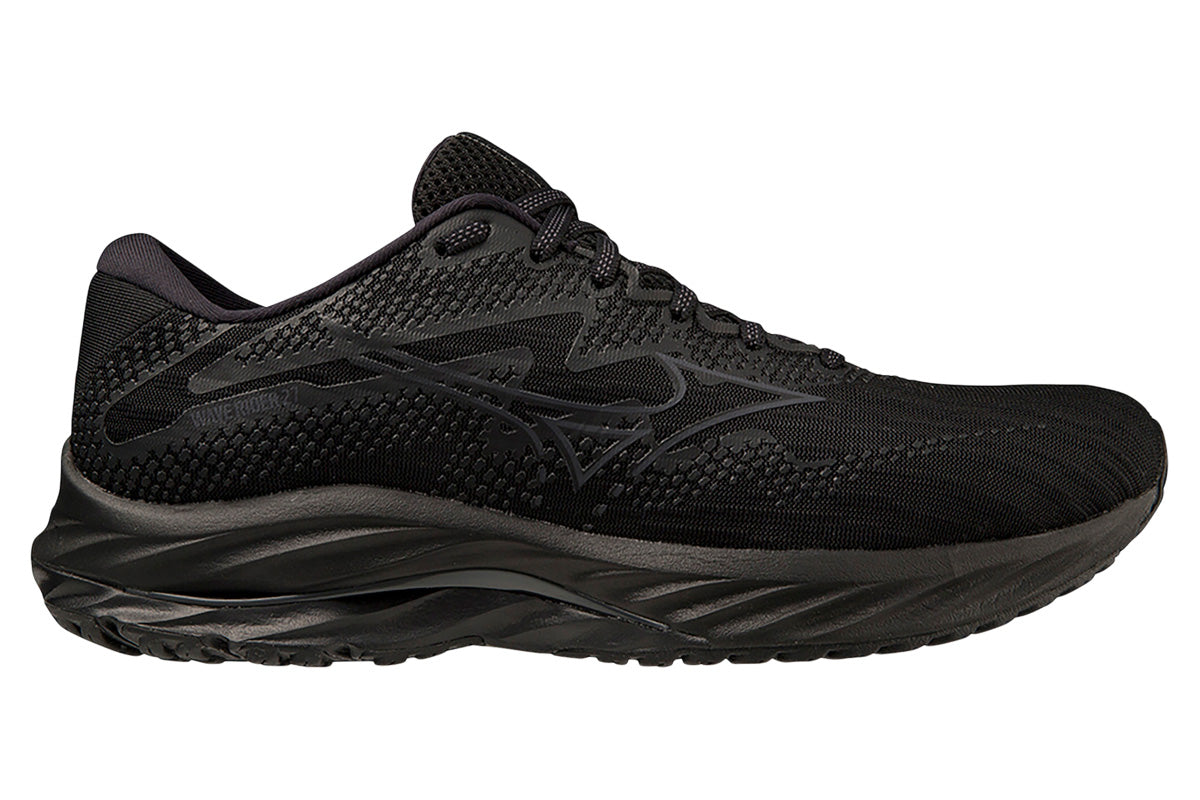 Mizuno Wave Rider 27 2E Black/Ebony/Black Mens