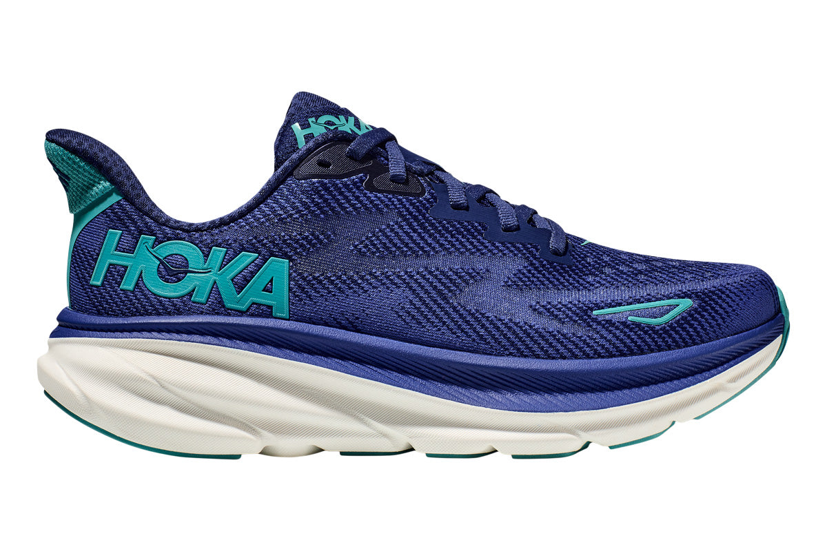 Hoka Clifton 9 B Black/White Womens