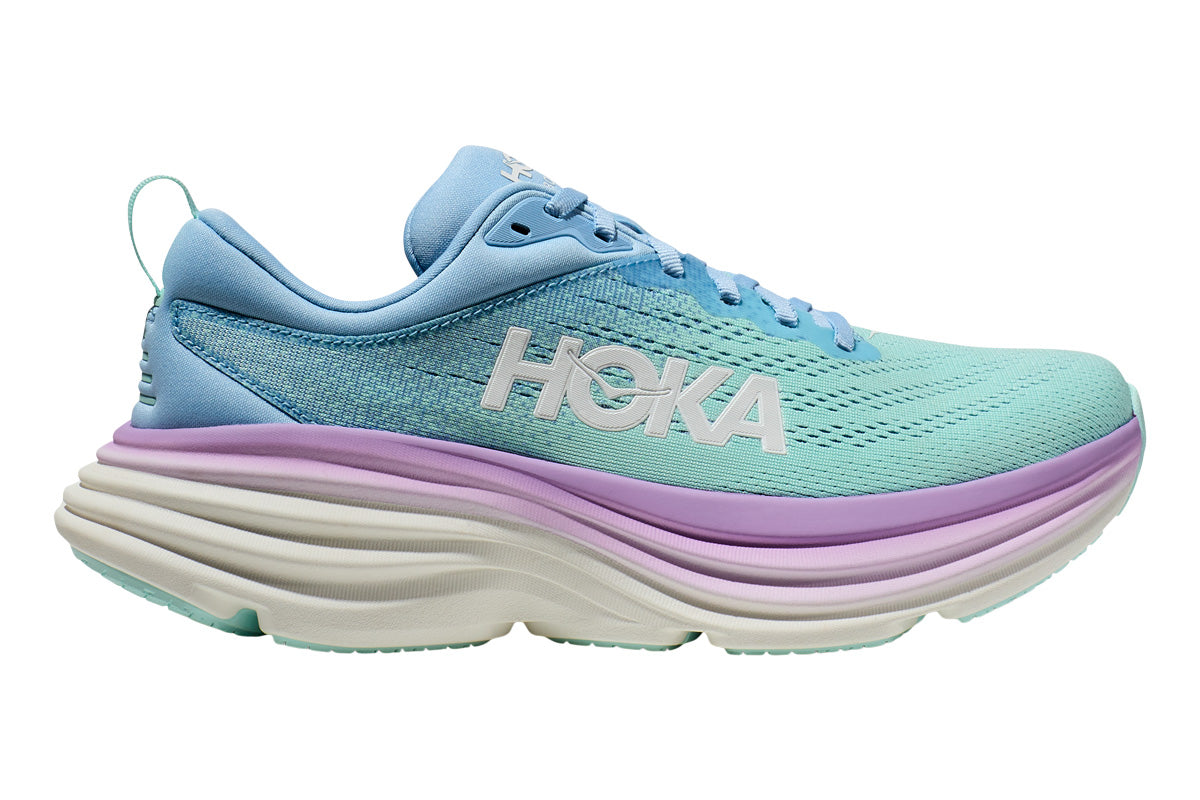 Hoka Bondi 8 D Blanc De Blanc / Sunlit Ocean Womens