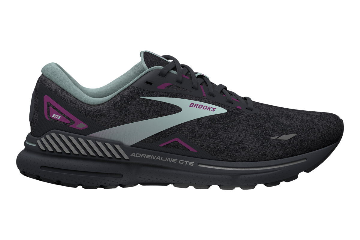 Brooks Adrenaline GTS 23 2E Grey/Black/Purple Womens