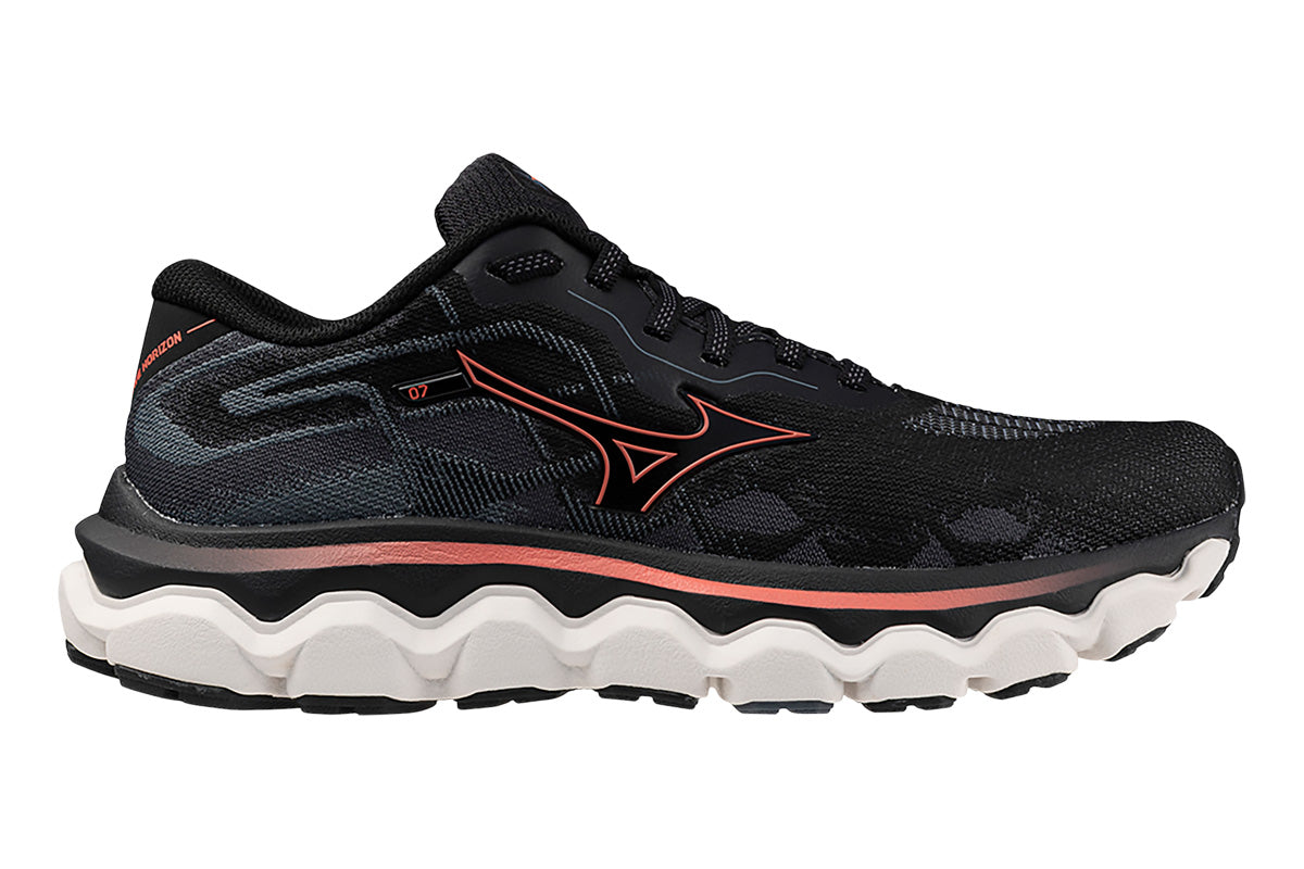 Mizuno Wave Horizon 7 D Black/Dubarry/Nimbus Cloud Womens