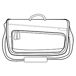 outline image of garment bag