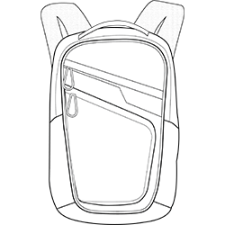 outline image of backpack