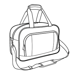 outline image of computer Bag