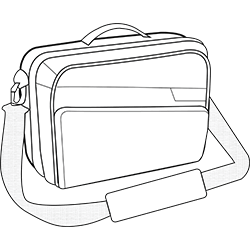 outline image of messenger Bag