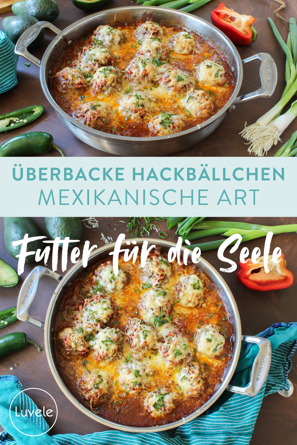 Überbackene Hackbällchen auf mexikanische Art