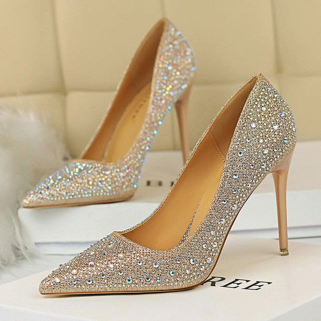 Glitter Crystal High Heels | Tania's Online Closet, LLC